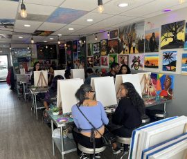 a paint-and-sip became something more interesting — a Prince room built by Musicology Long Island